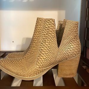 Worn Once Bronze Tarek Heeled Cowboy Bootie